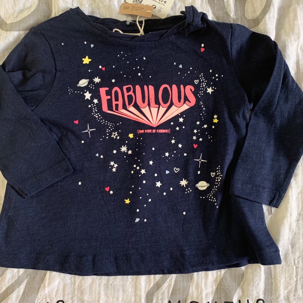 Zara Baby Fabulous new long sleeve tee shirt